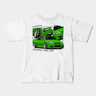 Nissan Skyline GTR R34, JDM Car Kids T-Shirt